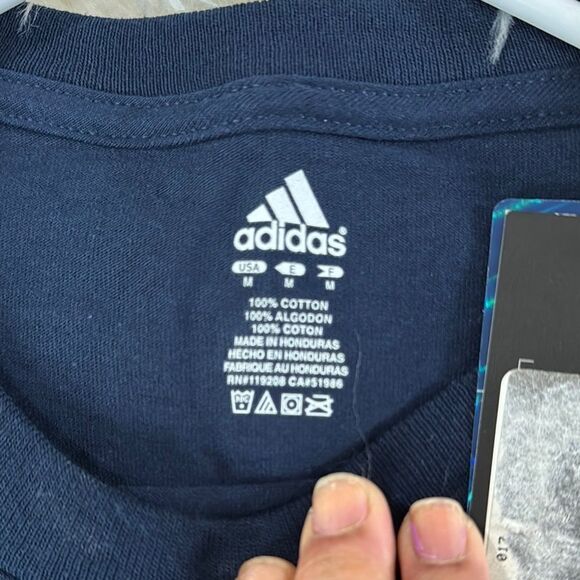 Adidas Notre Dame Navy Blue T-Shirt Size M NWOT - Picture 5 of 9